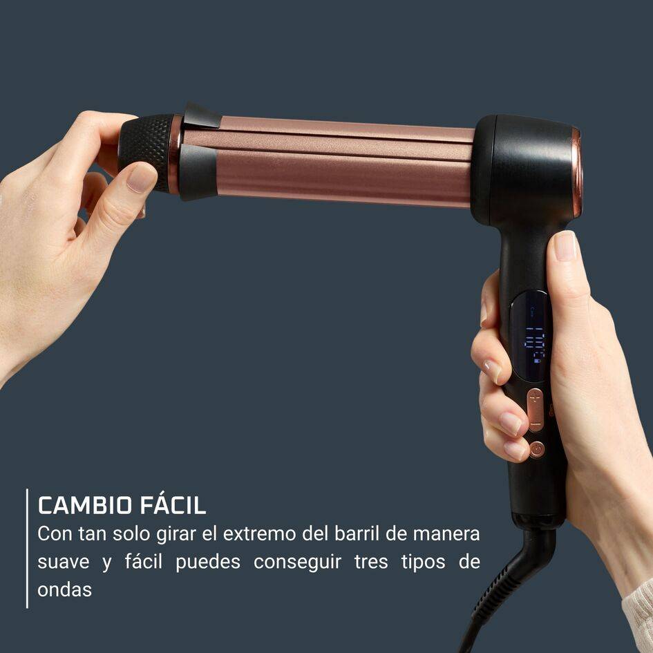 Twist Curl Ultimate Experience, Rizador de pelo, 4 ajustes, 3&nbsp;tamaños de ondas, Tecnología con sensor, Barril ajustable