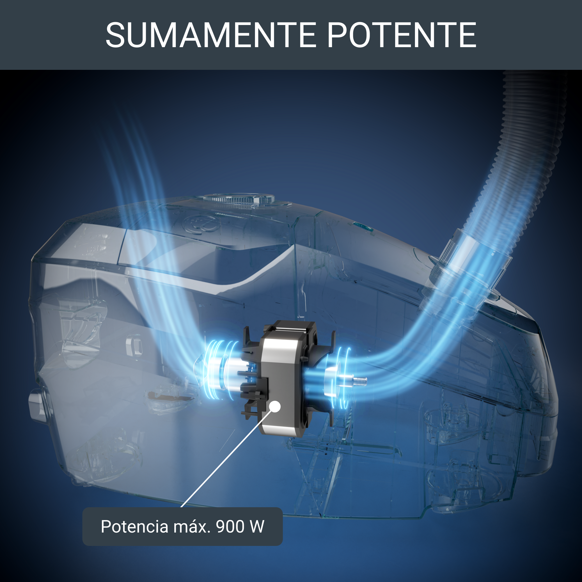 Green Force Max, Aspiradora con bolsa, Filtración HEPA, Bajo consumo, 900 W, Diseño Eco