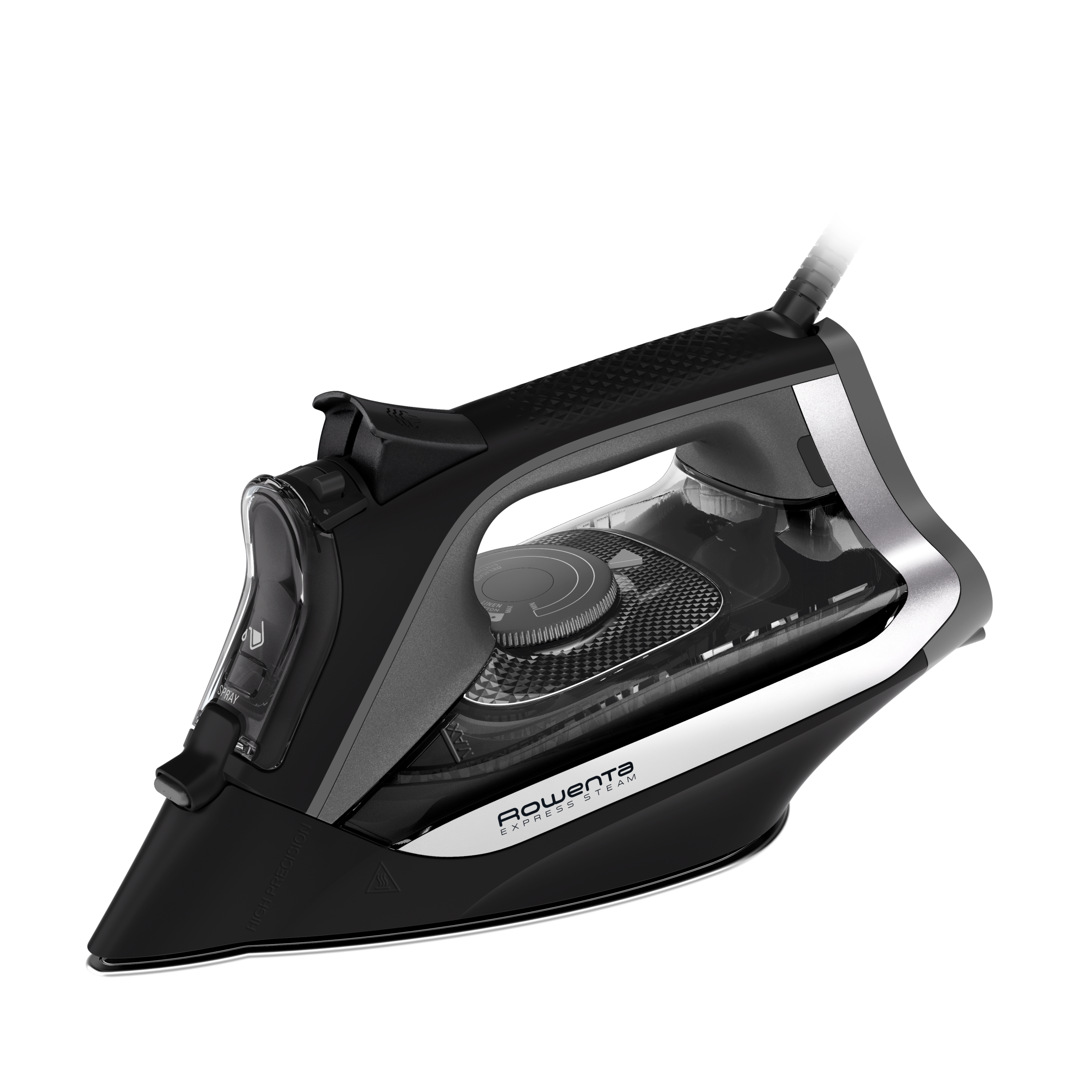 Express Steam, Plancha de vapor, Negro y plata