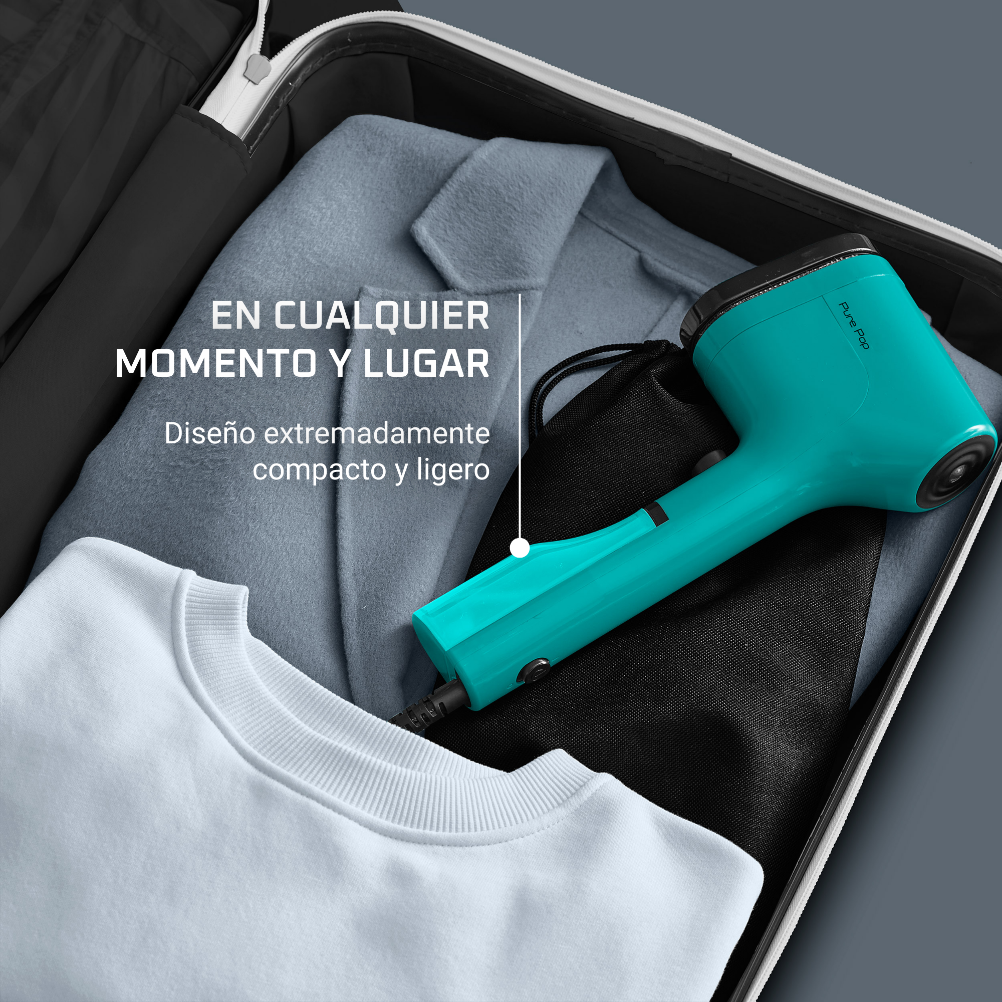 Pure Pop Verde, Cepillo de vapor, Salida de vapor 20 g/min