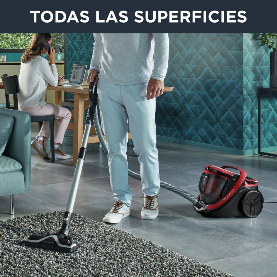 Silence Force Cyclonic, Aspiradora sin bolsa, 2,5 L, Silenciosa, Roja