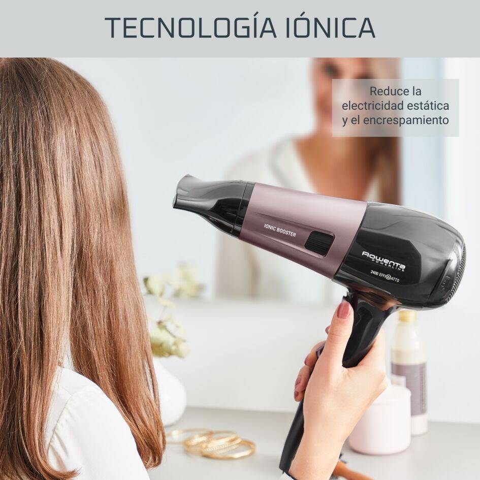 Powerline, Secador de pelo, 2400 Effiwatts, Tecnología iónica, Ajuste de cuidado del cabello