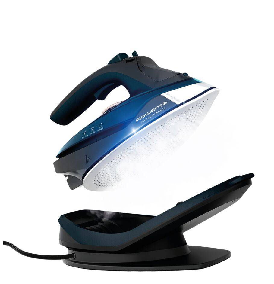 Freemove Force, Plancha de Vapor Sin Cable, 2600 W, Golpe de Vapor 220 g/m, Azul y Negra
