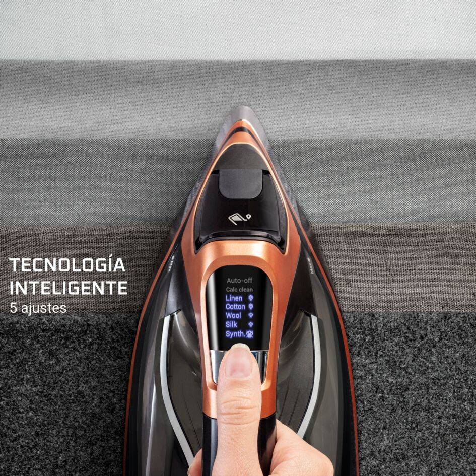 Steamforce Pro, Plancha de Vapor, 3200 W, Cómodo, Pantalla inteligente con 5 preajustes
