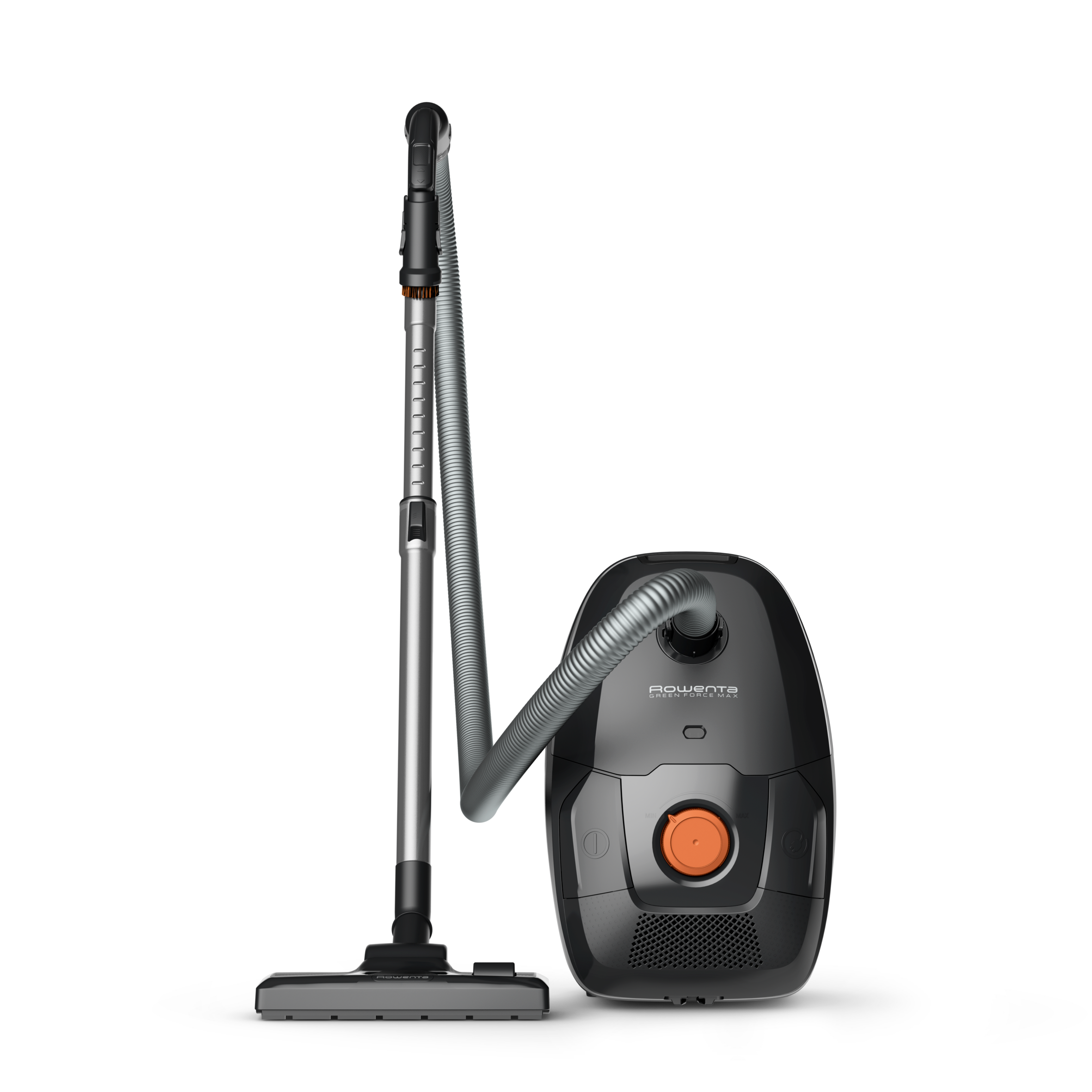 Green Force Max de Rowenta, Aspiradora con bolsa, Motor de Bajo Consumo, 900 W, Diseño Compacto, Radio de Acción de 12