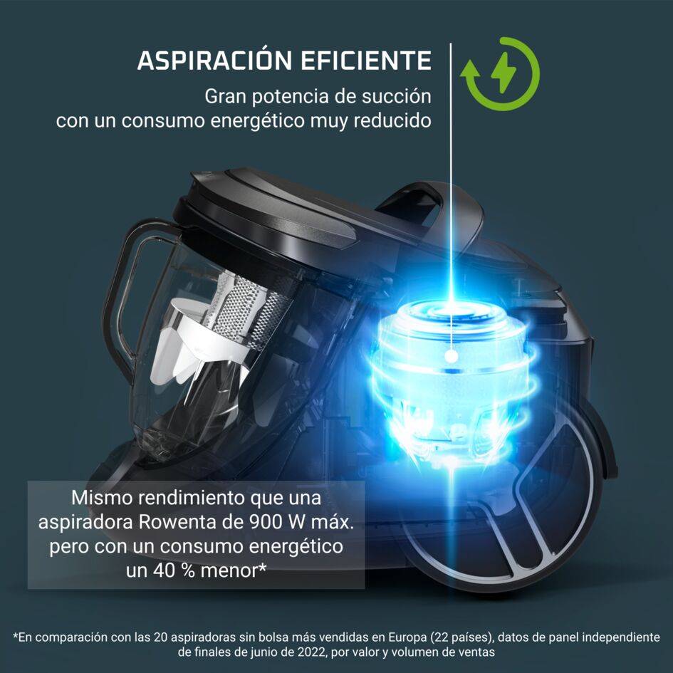 Silence Force Cyclonic Effitech, Aspiradora trineo sin bolsa, Modelo para hogar y coche