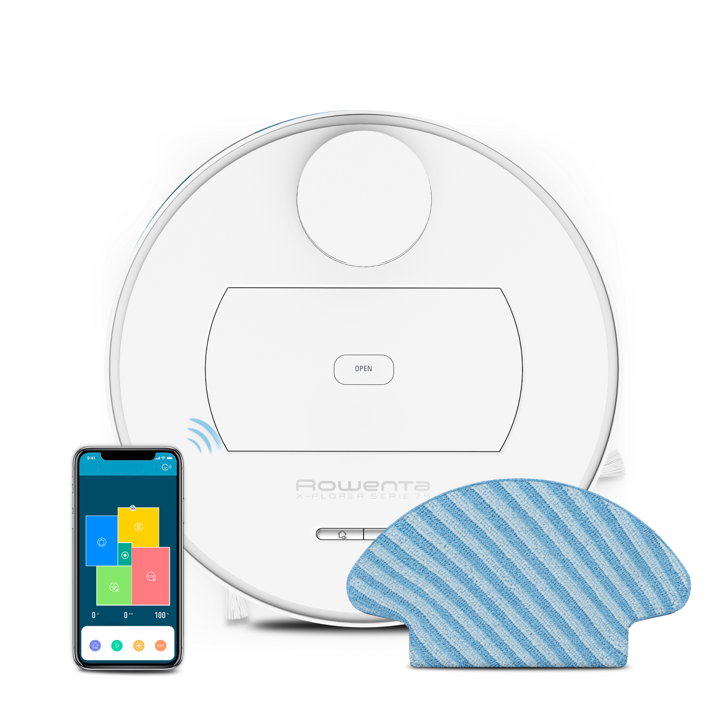 X-Plorer Serie 75 Total Care, Robot aspirador, Blanco