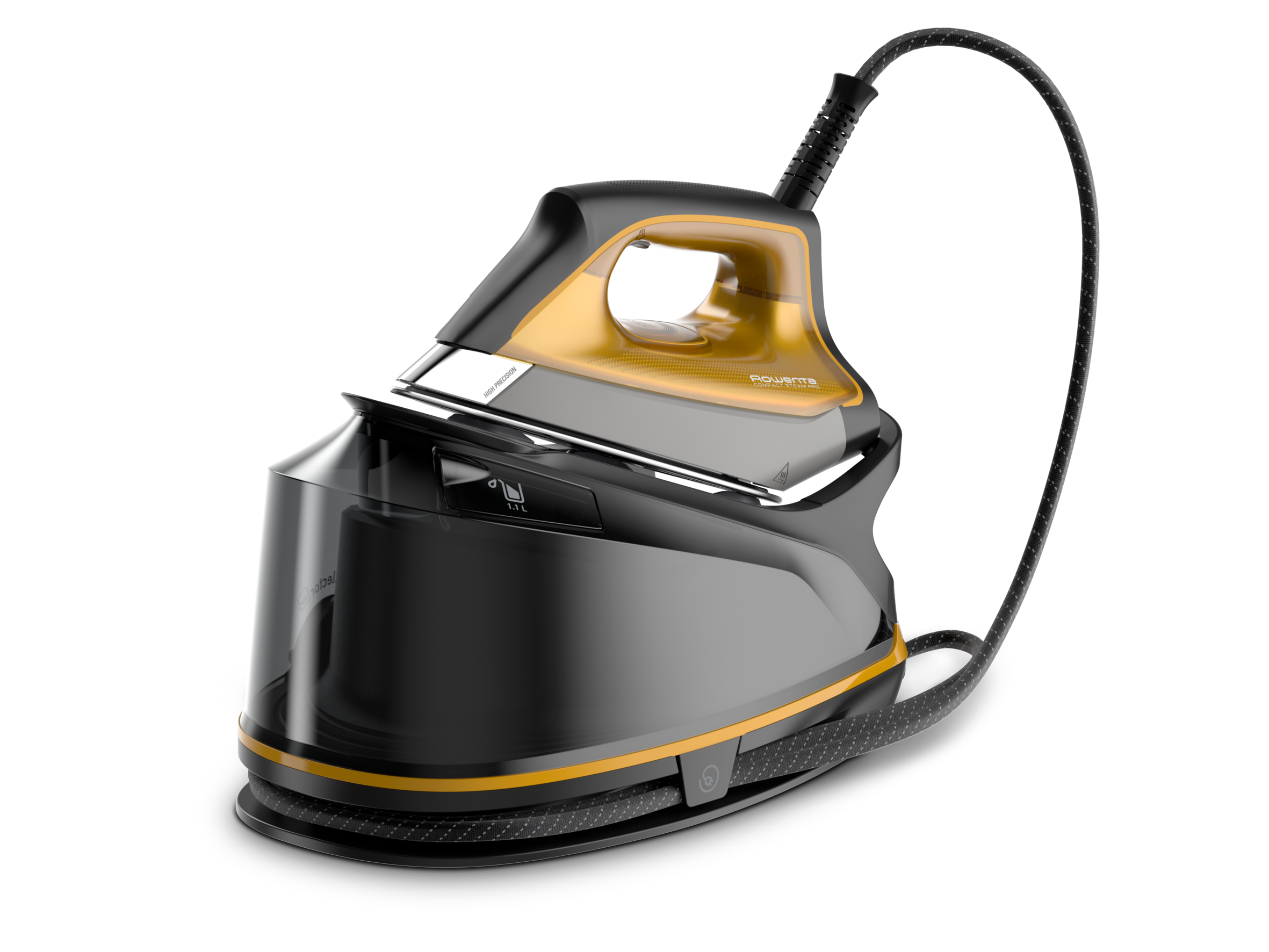 Compact Steam Pro de Rowenta, Centro de planchado, 6,4 bares de presión, Golpe de vapor de 325 g/min, Suela Microsteam 400 HD