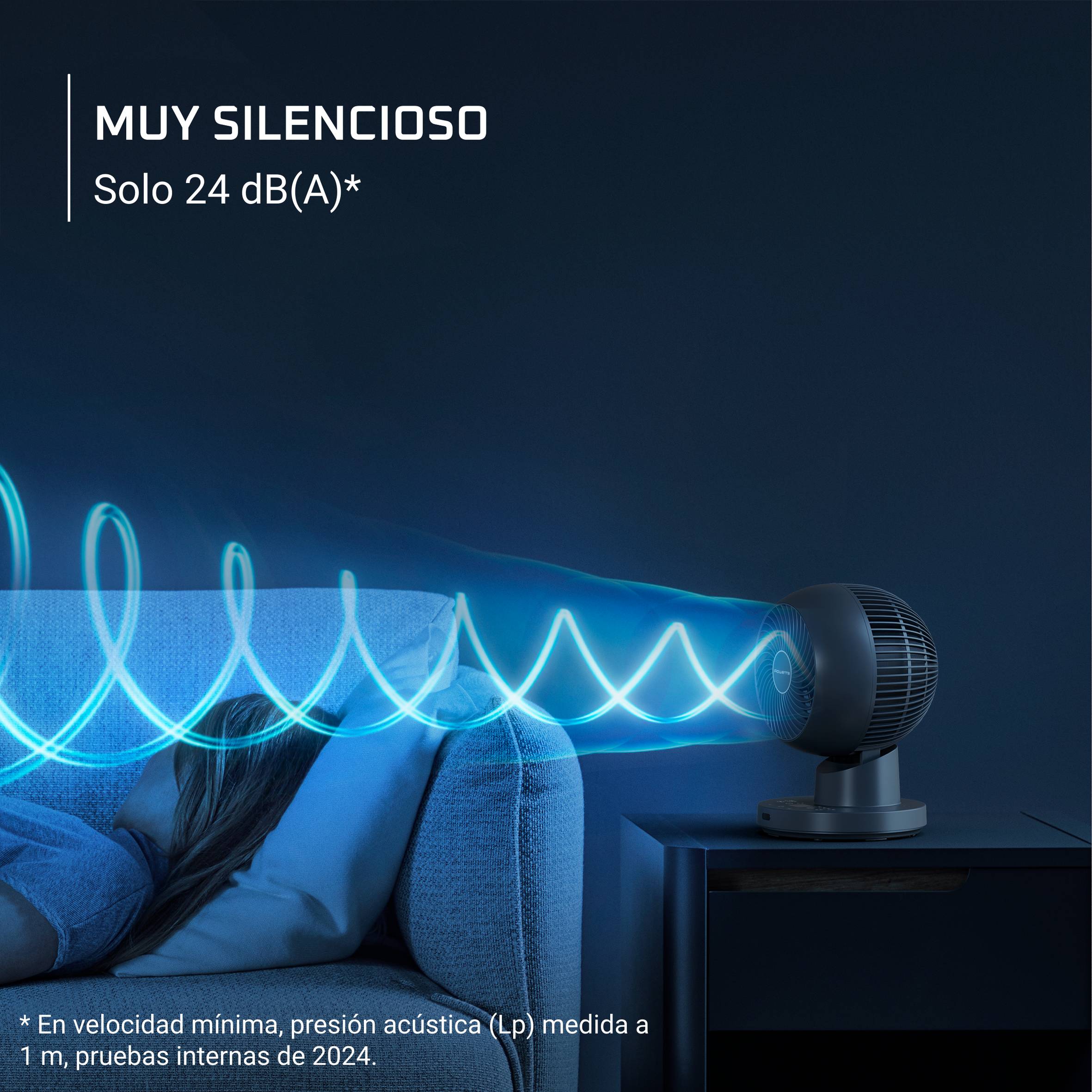 Turbo Swift Compact de Rowenta, Ventilador de mesa,  frescor intenso, oscilación automática