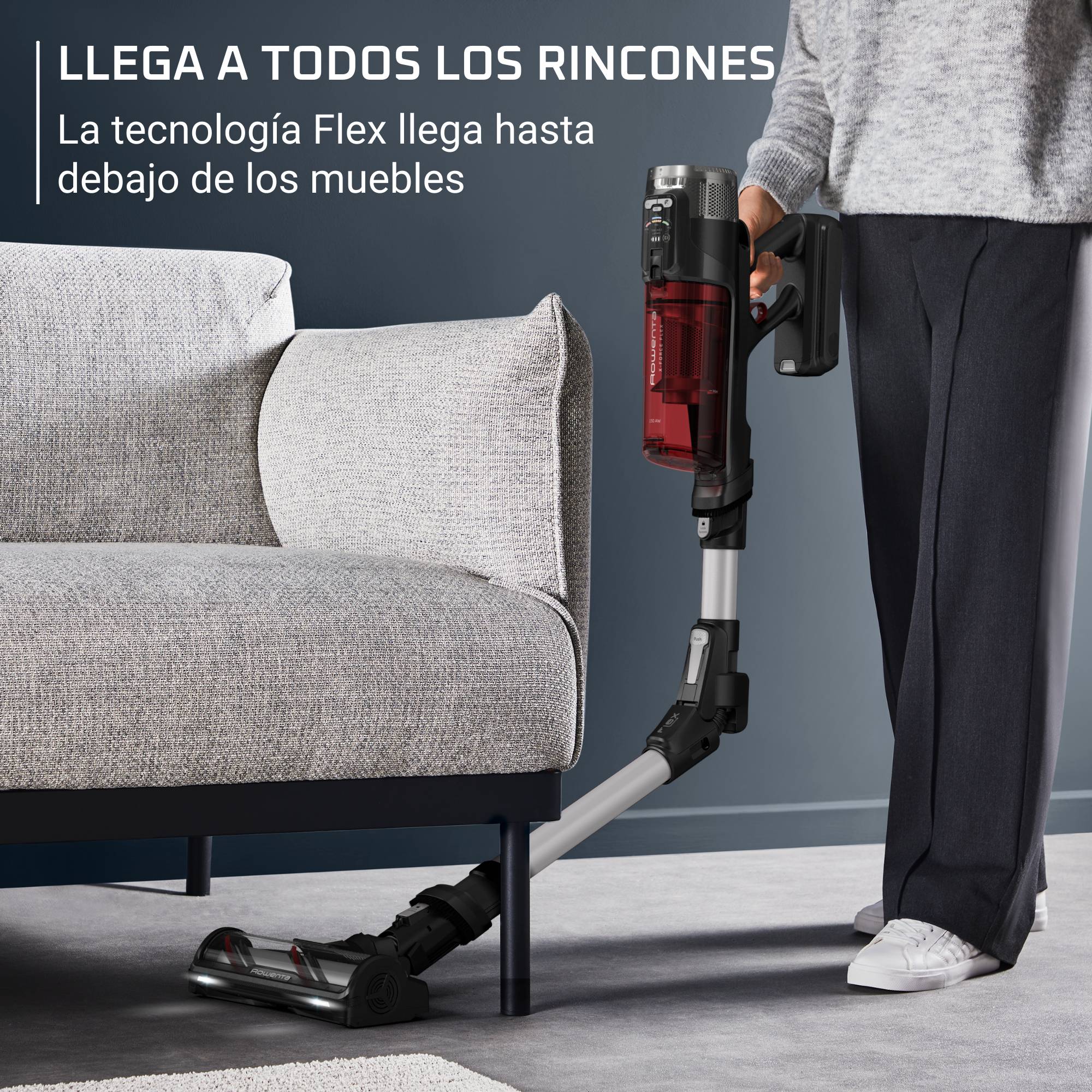 X-Force Flex 13.60 Complete de Rowenta, Aspiradora escoba sin cable, animal care, gran autonomía, 150 Air Watts de potencia