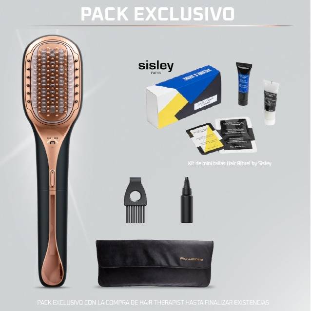 Hair Therapist™, Cepillo reparador del cabello, Tecnología Thermal Care, Negro