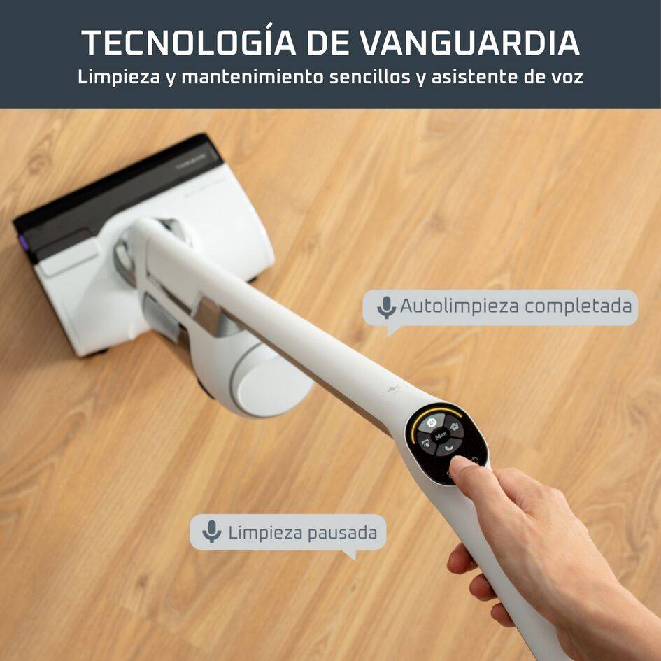 X-Clean 10 de Rowenta, Fregona Eléctrica Sin Cable, Tecnología Wet & Dry, Gran Autonomía, Autolimpieza y Secado Automático, 18kPA