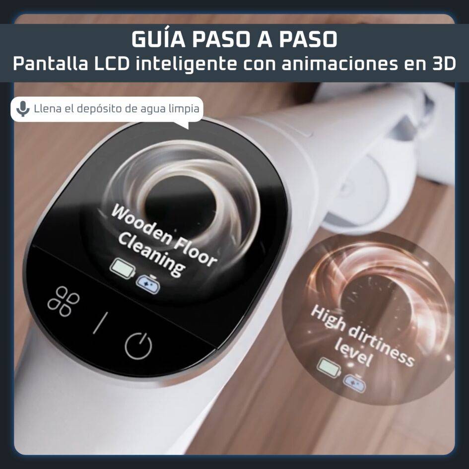 X-Clean 12 de Rowenta, Fregona Eléctrica Sin Cable, Tecnología Wet & Dry, Gran Autonomía, Autolimpieza y Secado Automático, 21 kPa y fregado de hasta 550 rpm