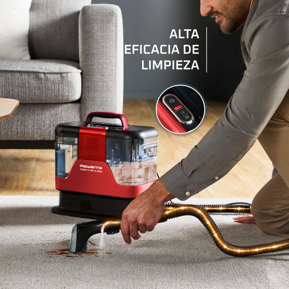 Clean It Hot & Cold de Rowenta, Aspirador limpiatapicerías, 1150 W, Dos Modos De Limpieza en Caliente y Frío, Succión de hasta 13 kPa
