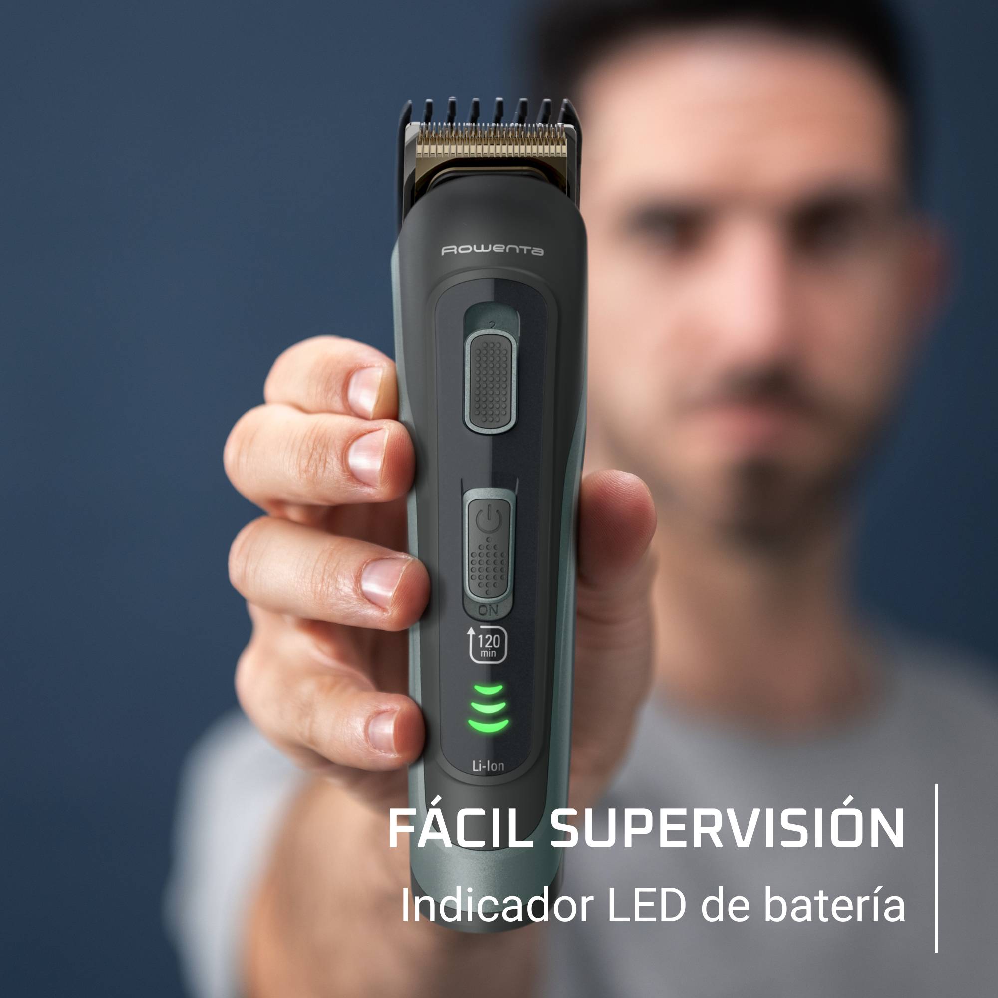 Selectium 15 en 1, Multiaccesorios para hombre, Cuchillas autoafilables, Alta precisión, A prueba de agua, 120 minutos de Autonomía