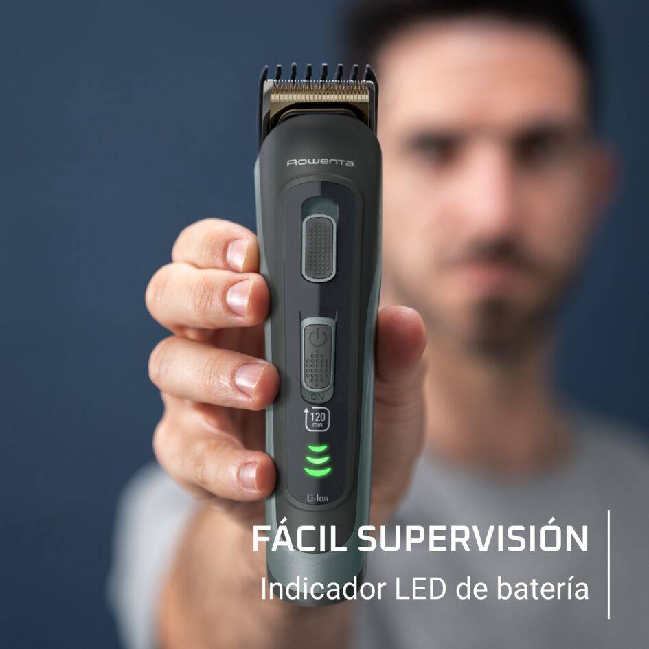 Selectium 15 en 1, Multiaccesorios para hombre, Cuchillas autoafilables, Alta precisión, A prueba de agua, 120 minutos de Autonomía