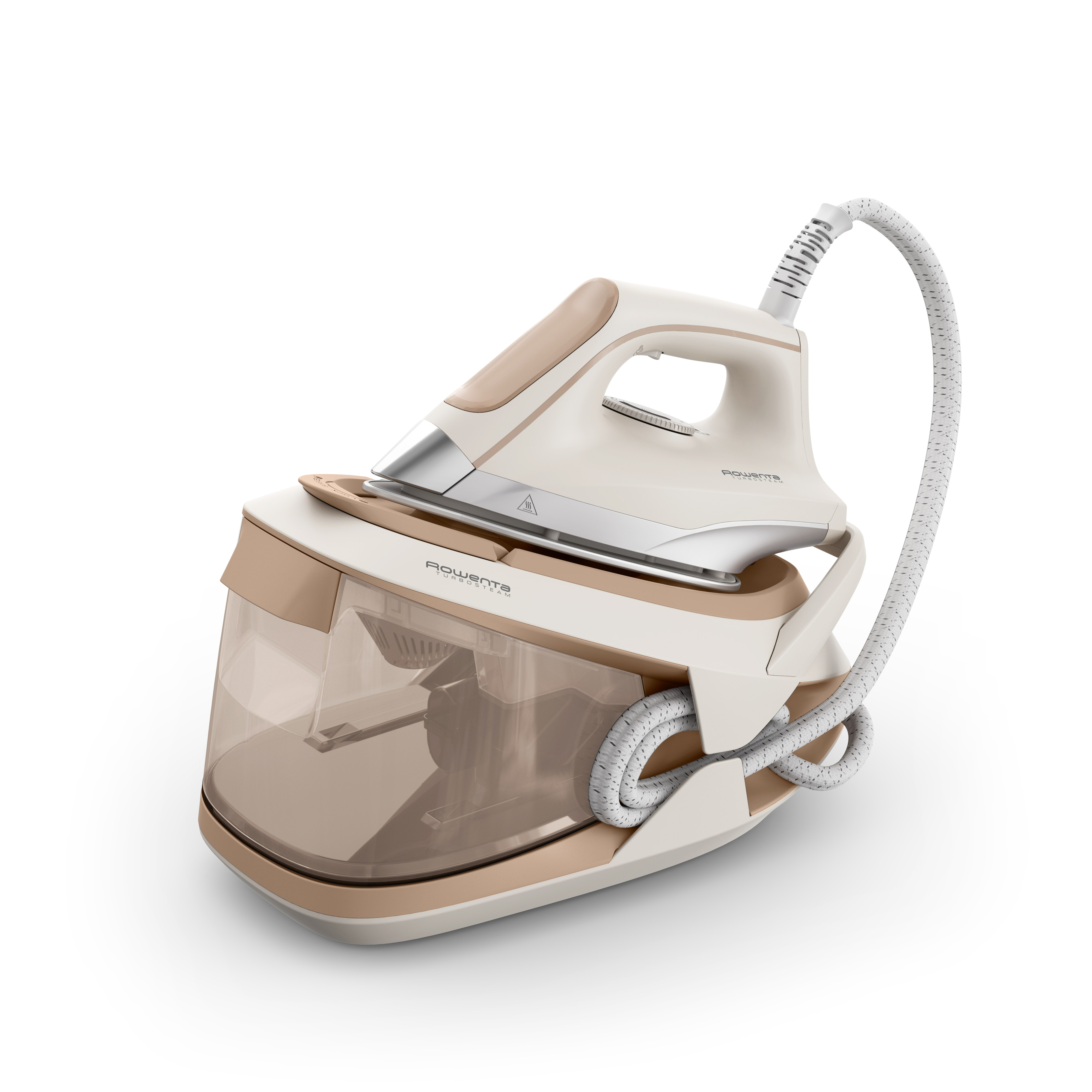 Turbosteam de Rowenta, Centro de planchado, compacto, 6,5 bar de presión, Golpe de vapor muy potente de 350 g/min y Salida de vapor continua de 120 g/min