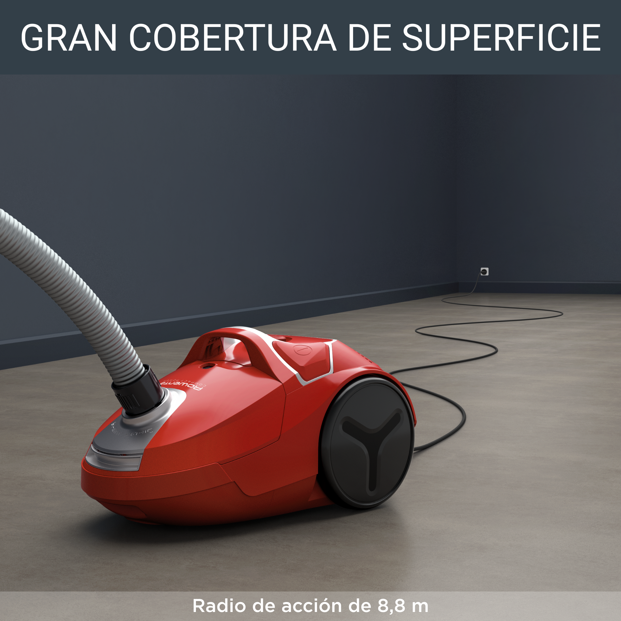 COMPACT POWER ROJO + 3 ACCESORIOS