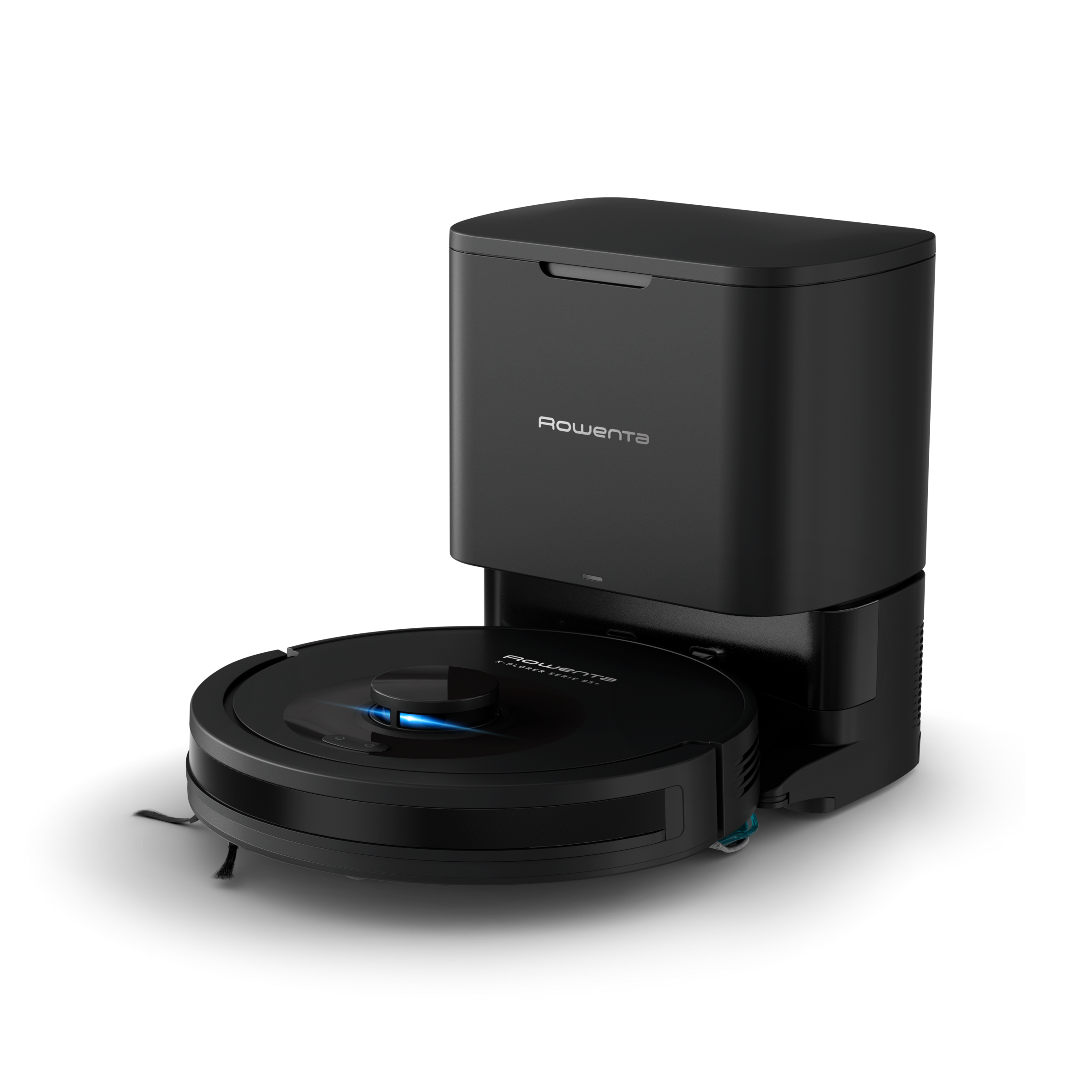 X-Plorer Serie 85+ de Rowenta, Robot aspirador, Sistema Smart Aqua Power, limpieza profunda, vaciado automático de suciedad, 6000 Pa