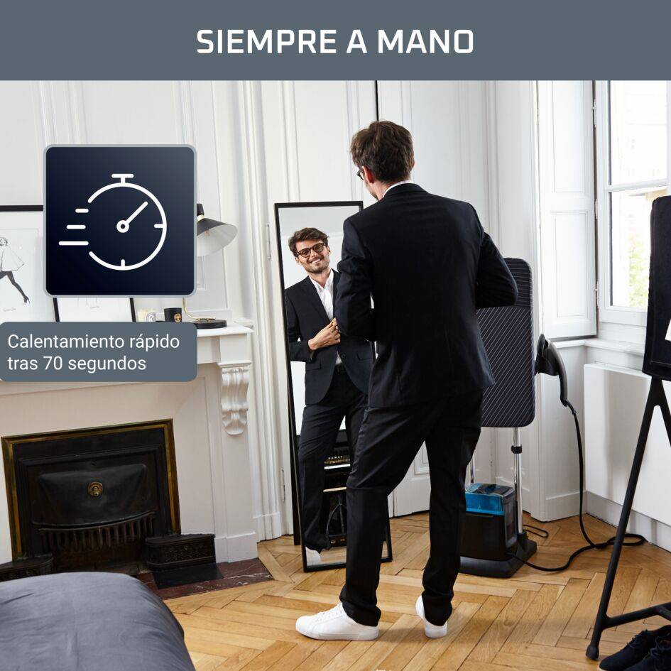 Ixeo Power, Solución de planchado, Smart Board de 3 posiciones, 5,8 bares, Golpe de 200 g/min, Azul