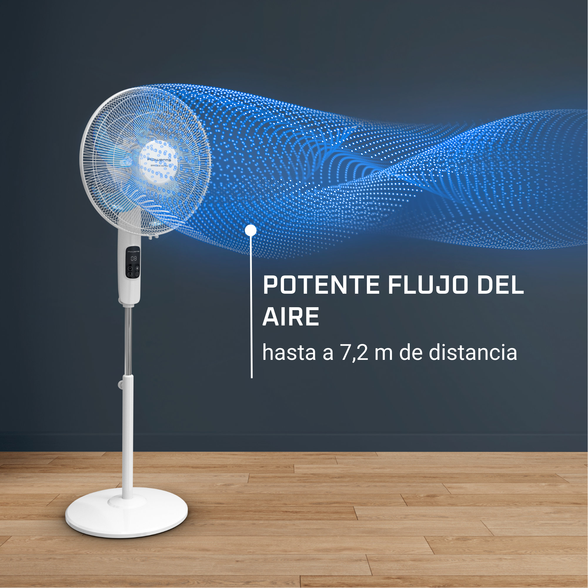 Turbo Silence, ventilador de pie, potente, bajo consumo energético