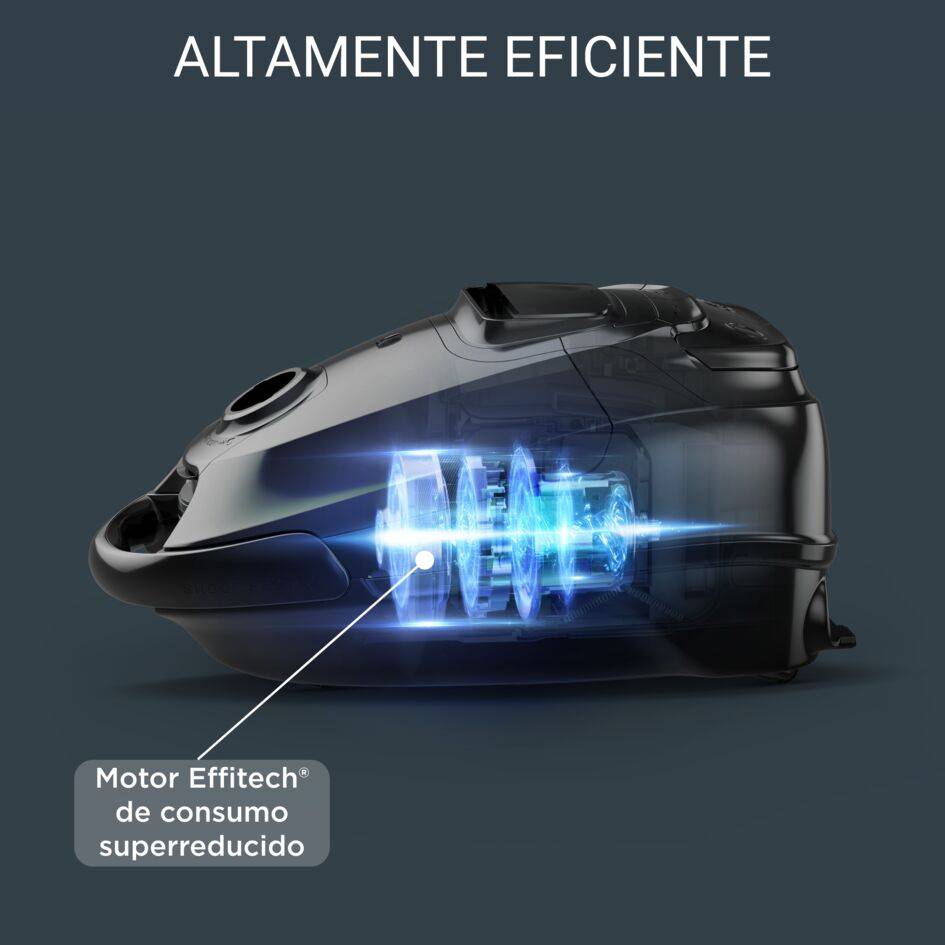 Silence Force de Rowenta, Aspiradora con bolsa, Allergy+, boquilla para ranuras integrada, Silenciosa, bolsa Hygiene+ de 4,5 L, Optimizacion de energía