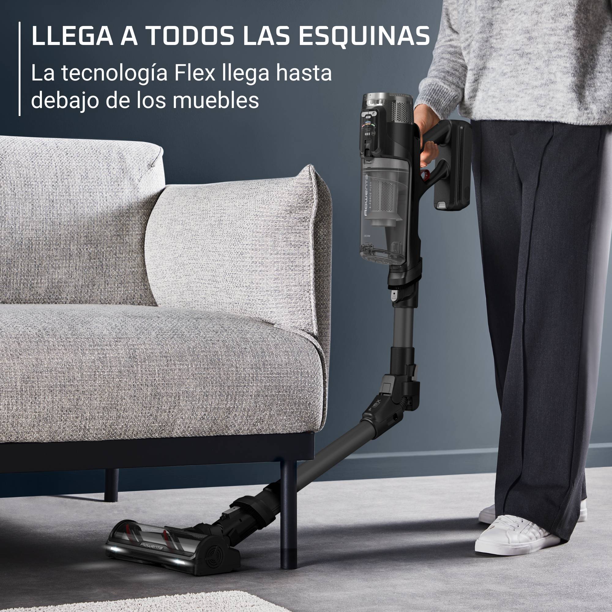 X-Force Flex 12.60 Neo Complete, Aspiradora escoba sin cable, 150 Air Watts, Gran autonomía, 2 cepillos Easy Brush, Pantalla Smart Control, Modelo antialergias