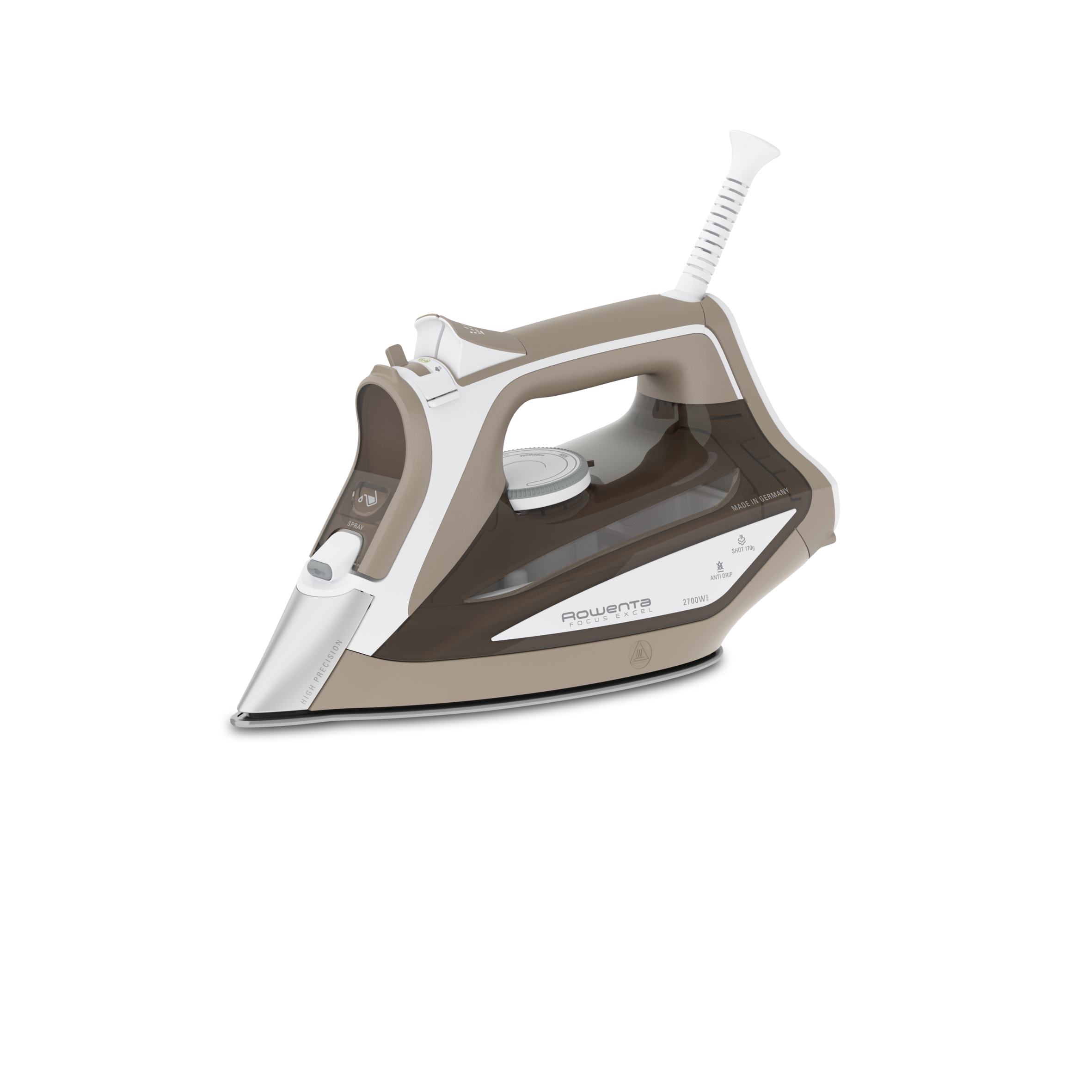 Focus Excel, Plancha de vapor, Vapor extra 170 g/min, Gran distribución de vapor