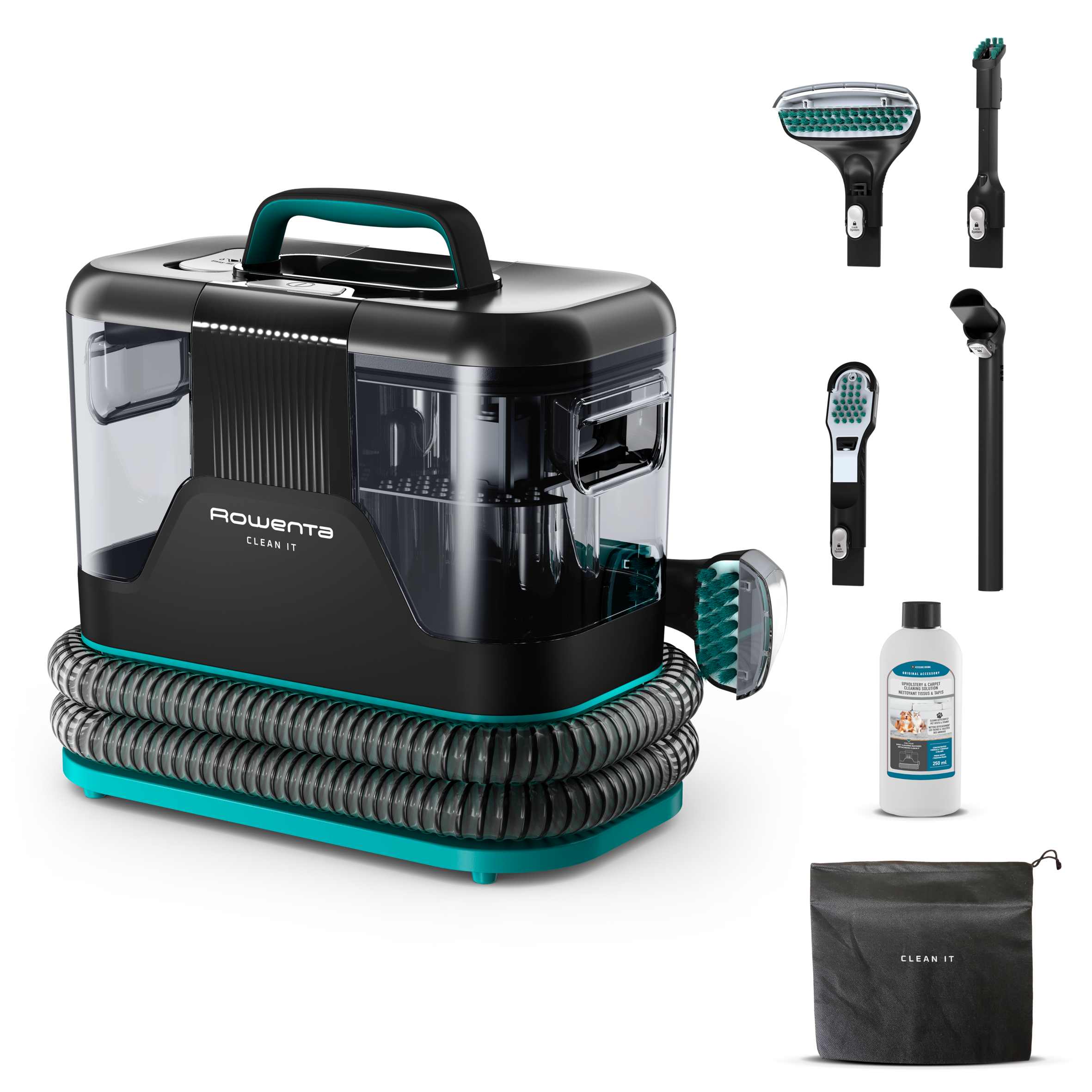 Clean It de Rowenta, Aspirador De Tapicerías, 13,5 kPa, 750 W, Sistema De Autolimpieza