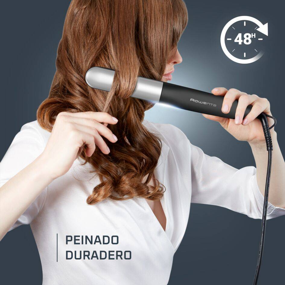 Thermostyle de Rowenta, plancha y rizador de pelo, 2 en 1, Revestimiento de Titanio, 150 a 230&nbsp;°C