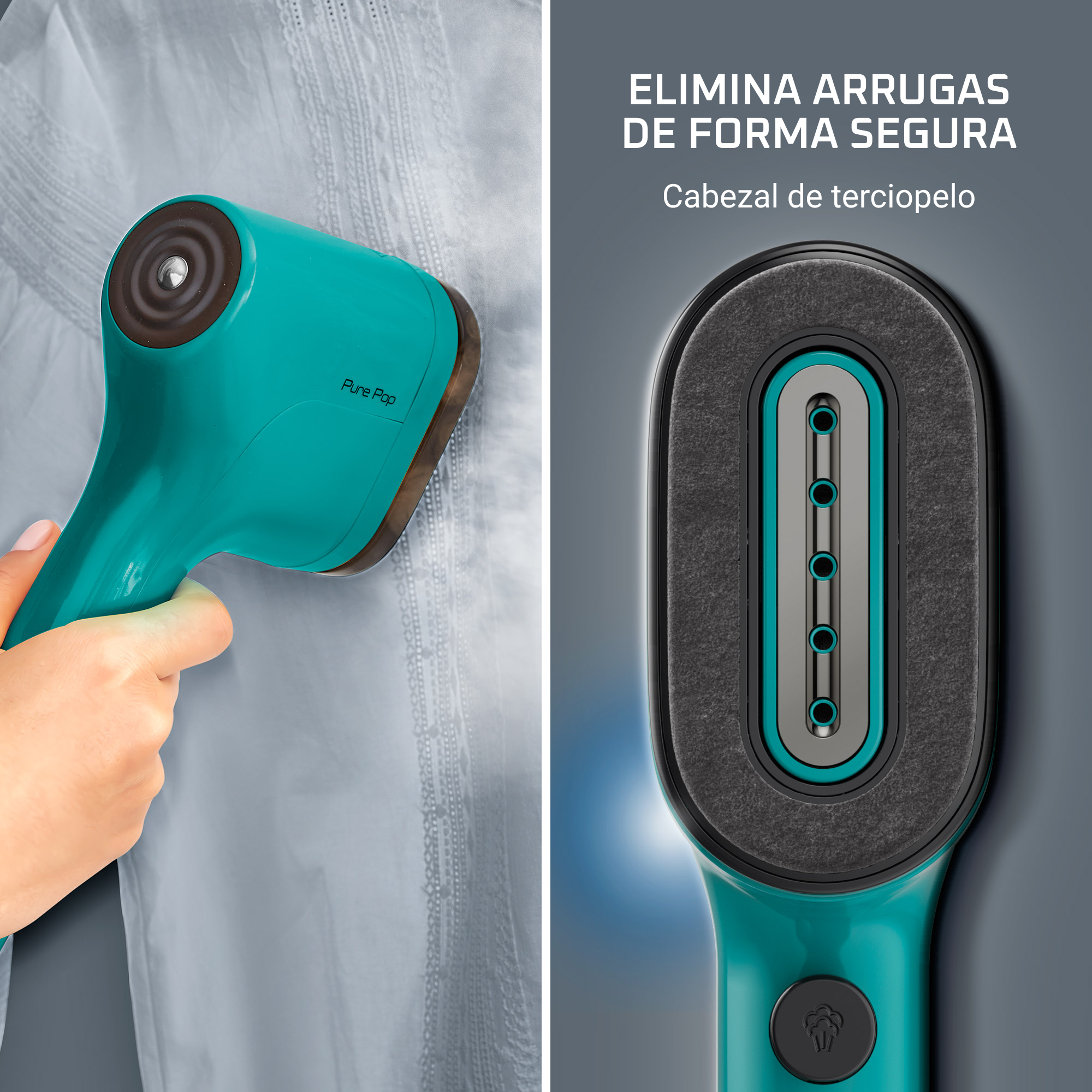 Pure Pop Verde, Cepillo de vapor, Salida de vapor 20 g/min