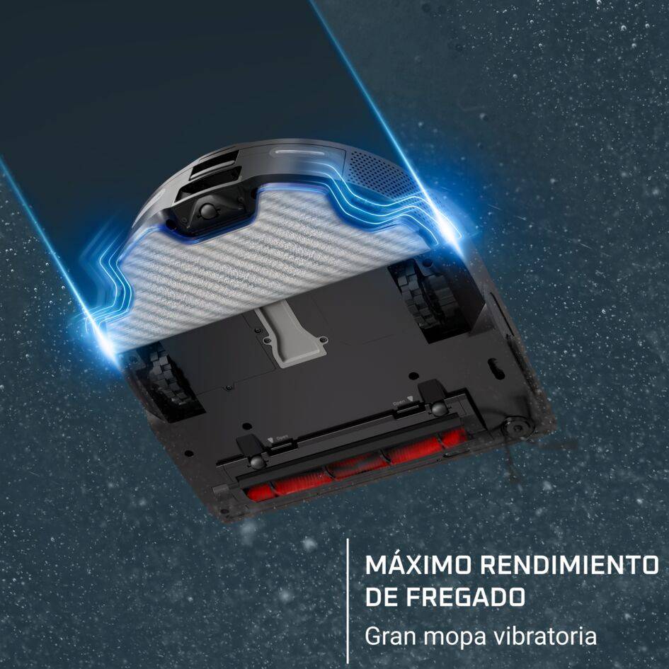 X-Plorer Serie 220, Robot aspirador, Diseño de ángulo recto, 5600 Pa, Mopa vibratoria, Autovaciado