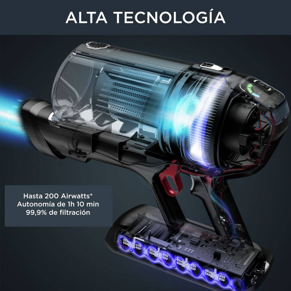 X-Force Flex 14,60 Animal Care de Rowenta, Aspiradora sin cable, 200 airwatts, 0,9 L, Pantalla Smart Control, Sistema Flex, Animal Kit