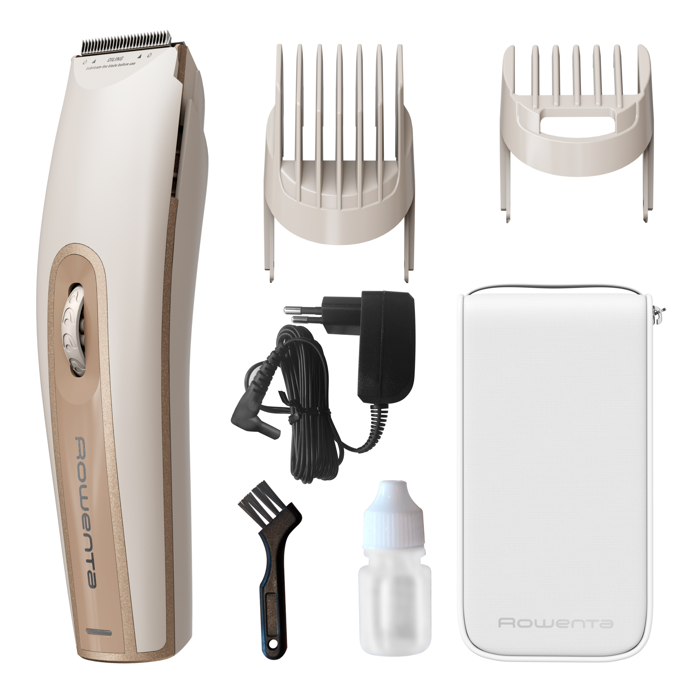 Rowenta Nomad, Cortapelos, cuchillas de acero inoxidable 