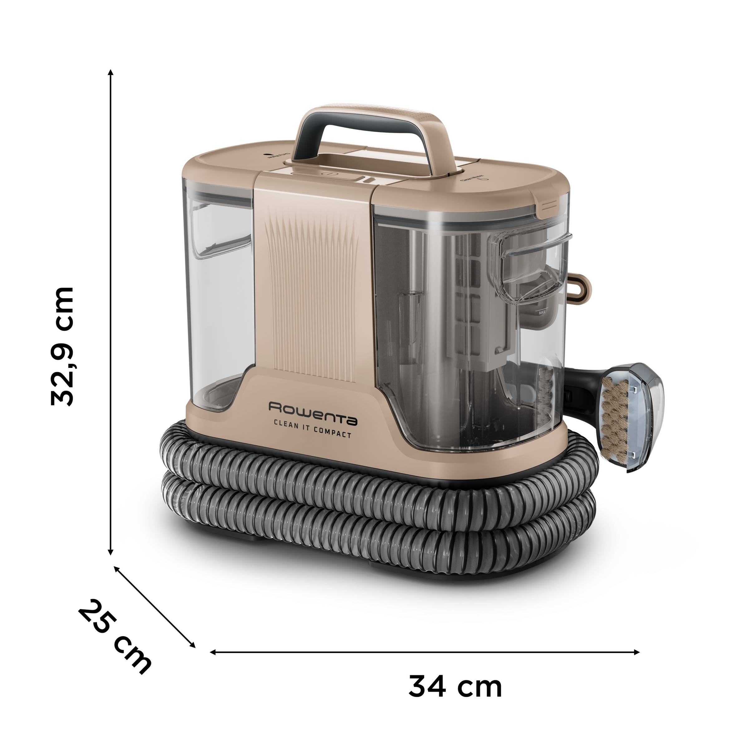 Clean It Compact de Rowenta, Aspirador de tapicerías, Limpieza rápida de derrames y manchas, compacto, hasta 11,5 kpa, 400 W