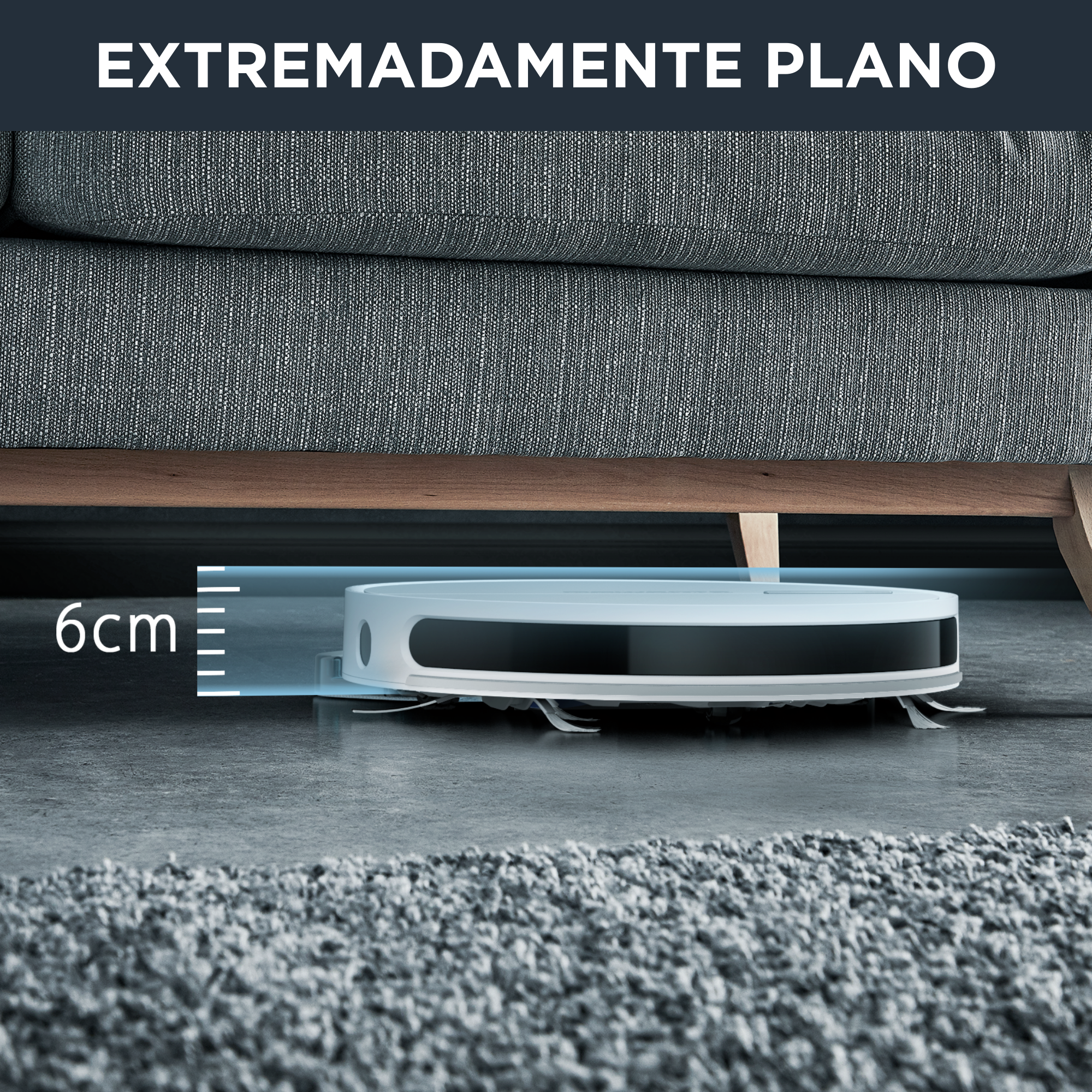 X-Plorer Serie 60 de Rowenta, Robot Aspirador, Navegación Inteligente, Diseño Compacto Ultraplano, Acción de Limpieza 4 en 1, Mopa Aqua Force, Allergy Care, Conectividad Wifi, Compatibilidad con Asistentes de Voz, Aplicación Gratuita