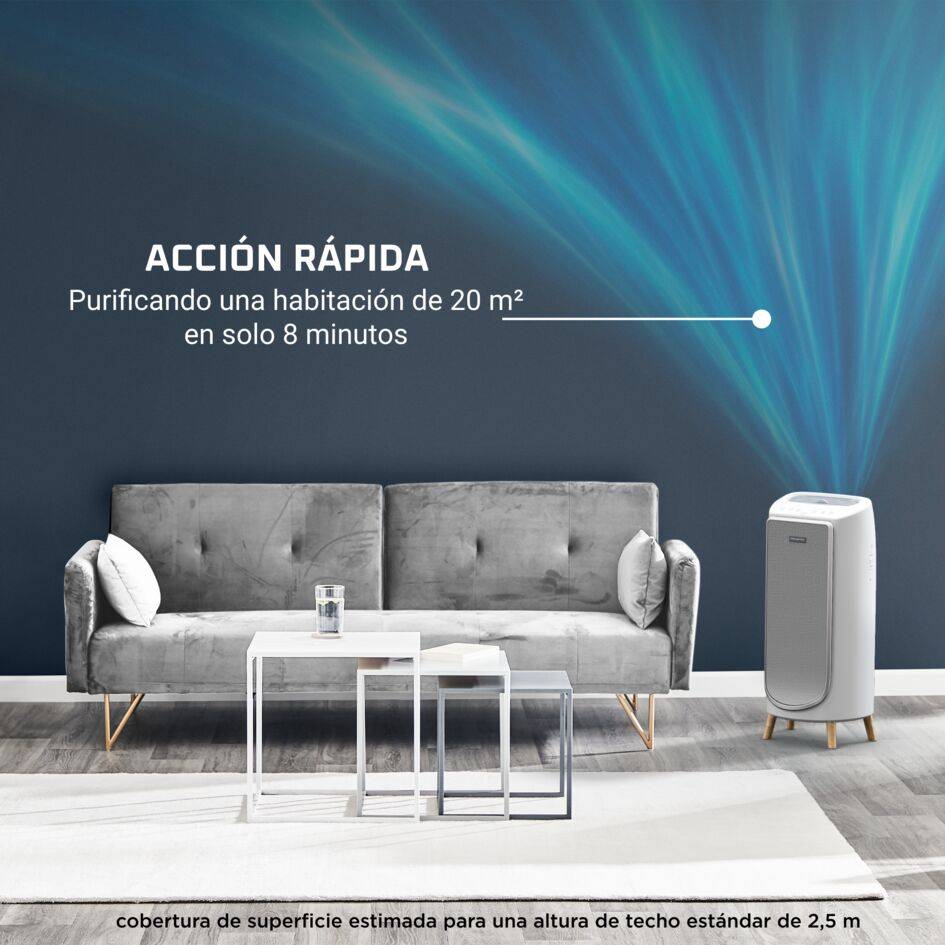 Intense Pure Air Home, Purificador, Filtración HEPA, Silencioso