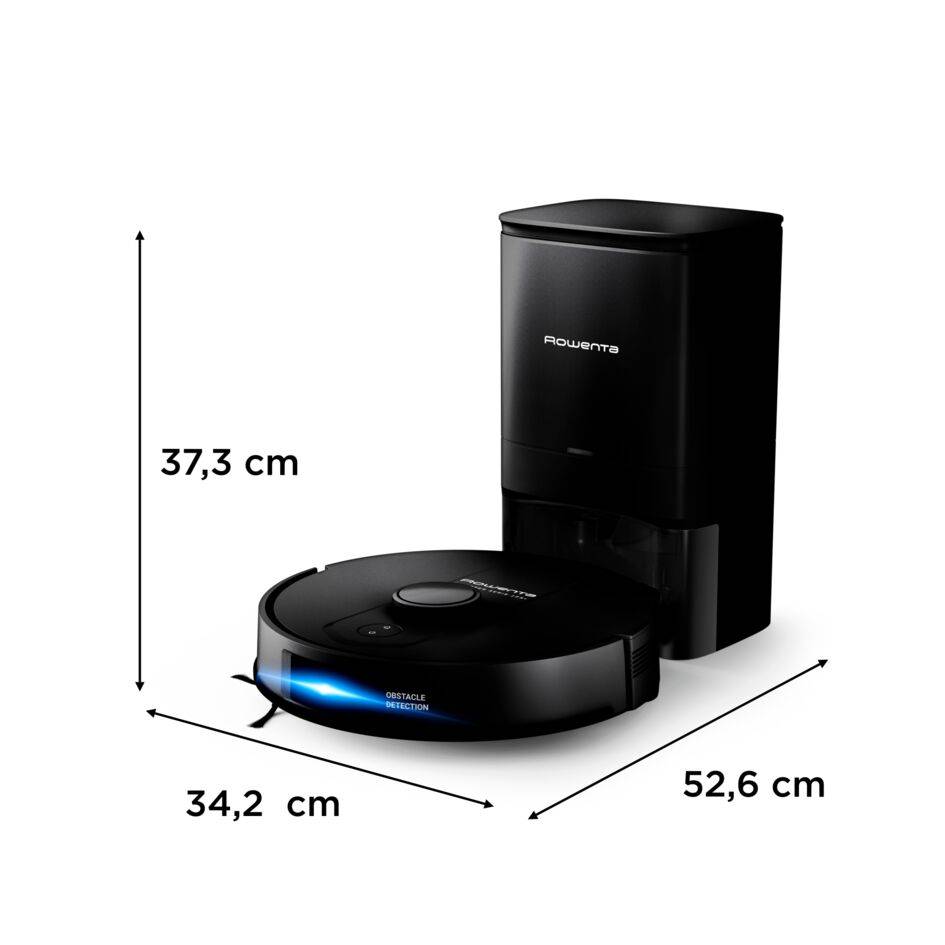 X-Plorer Serie 135+ de Rowenta, Robot aspirador, Detección de Obstáculos Bajos, Vaciado Automático, Navegación inteligente, Sistema Smart Aqua Power