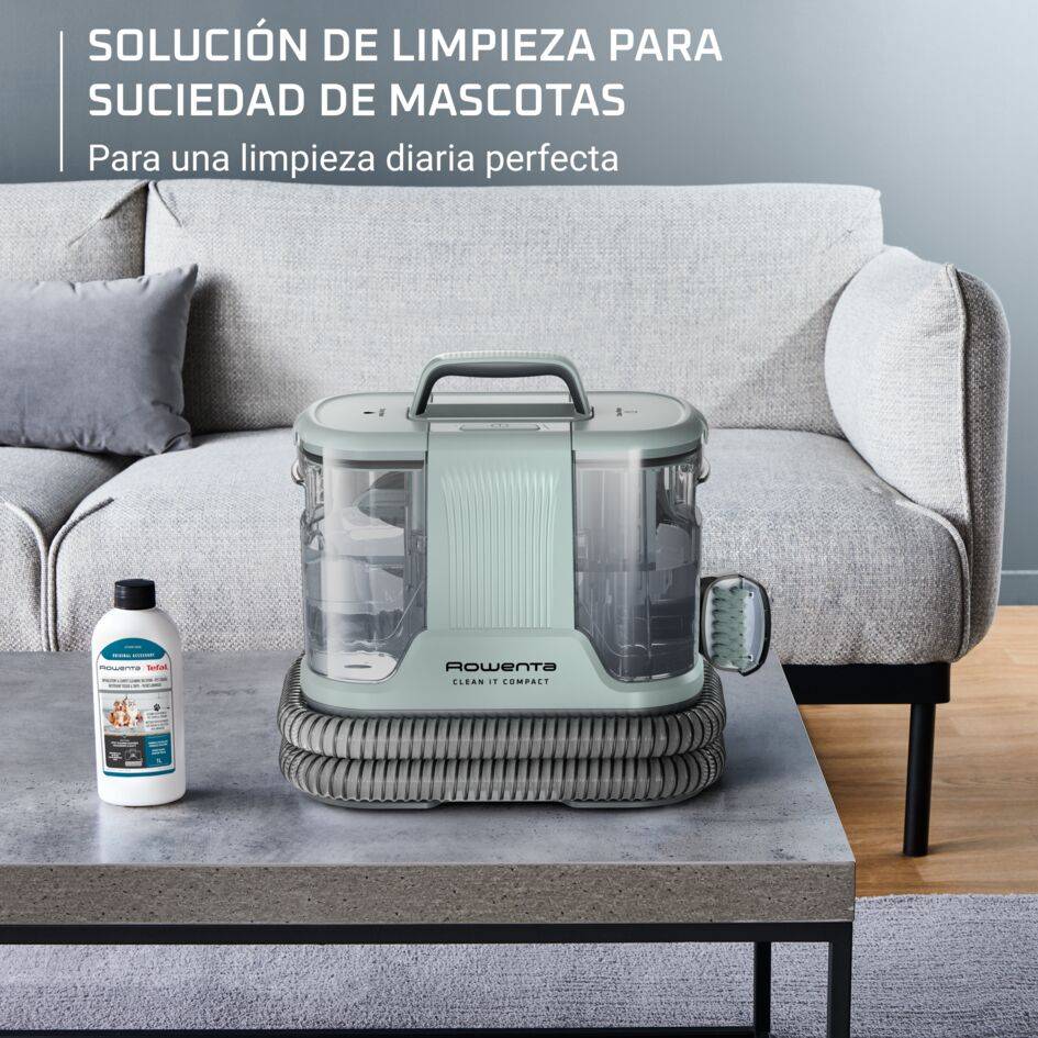Clean It Compact de Rowenta, Aspirador de tapicerías, Limpieza rápida de derrames y manchas, hasta 11,5&nbsp;kPa, 400&nbsp;W, Incluye sistema de autolimpieza