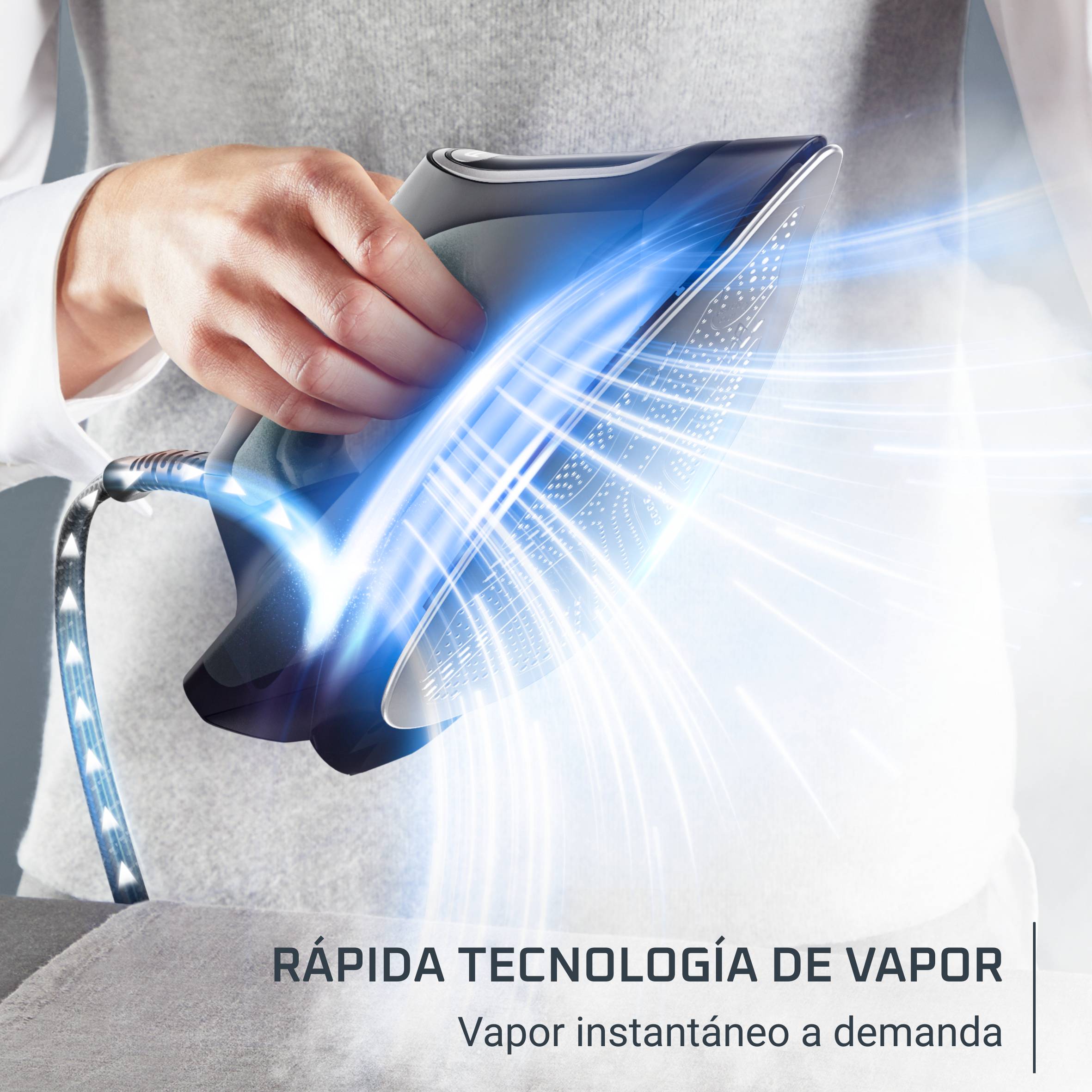 Force Pro 500 de Rowenta, Centro de planchado, golpe de vapor de 600 g/minuto, 8 bares, tecnología Quicksteam, ahorra energía