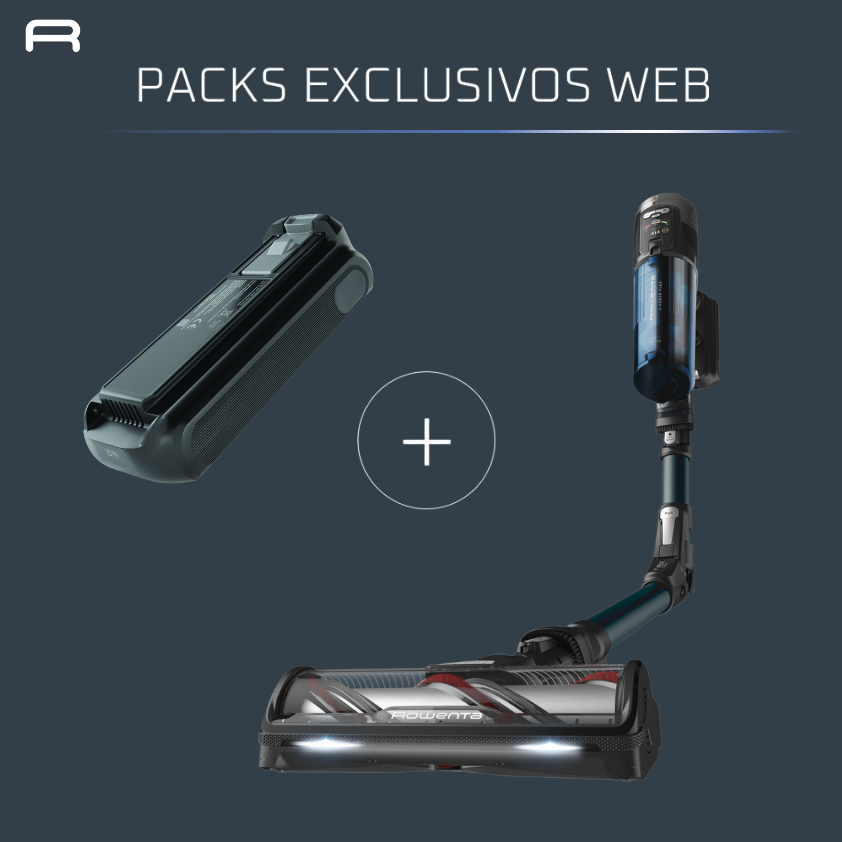 Rowenta Promo Pack Aspiradora escoba sin cable X-Force Flex 13.60 Animal + Batería