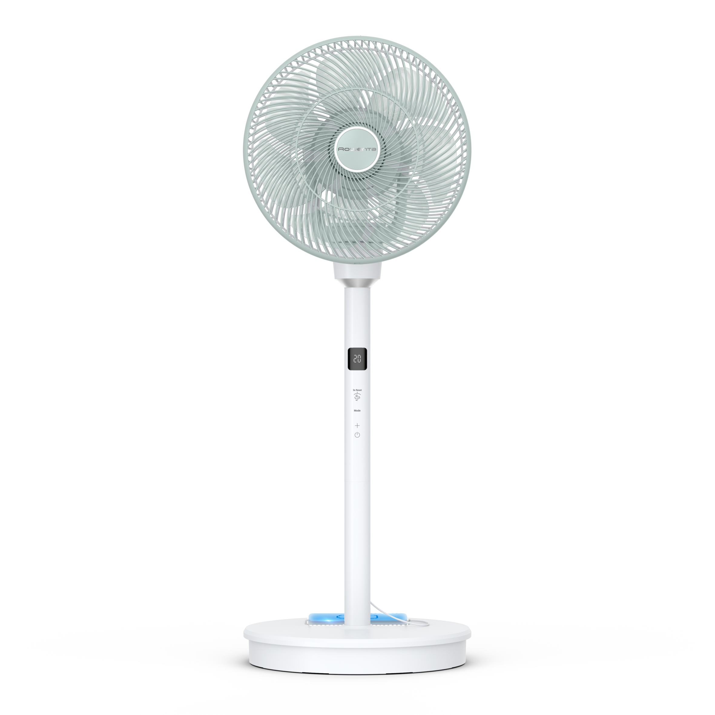 Turbo Silence Compact 3D Nomad, Ventilador de pie, Uso con o sin cable, Adaptabilidad De Batería Externa, Silencioso