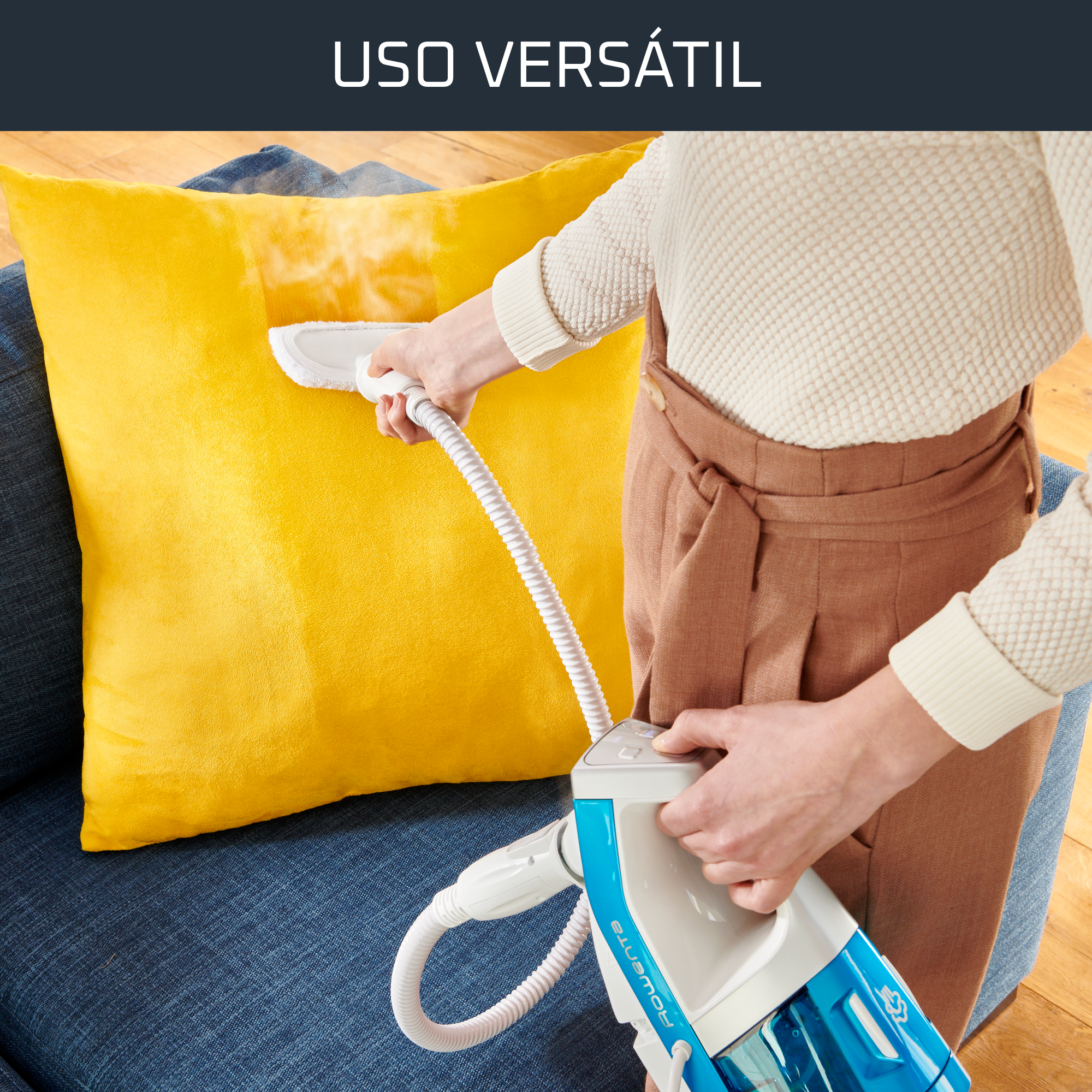 Clean & Steam 3 en 1, Aspiradora con limpieza a vapor, Desmontable, Accesorios versátiles