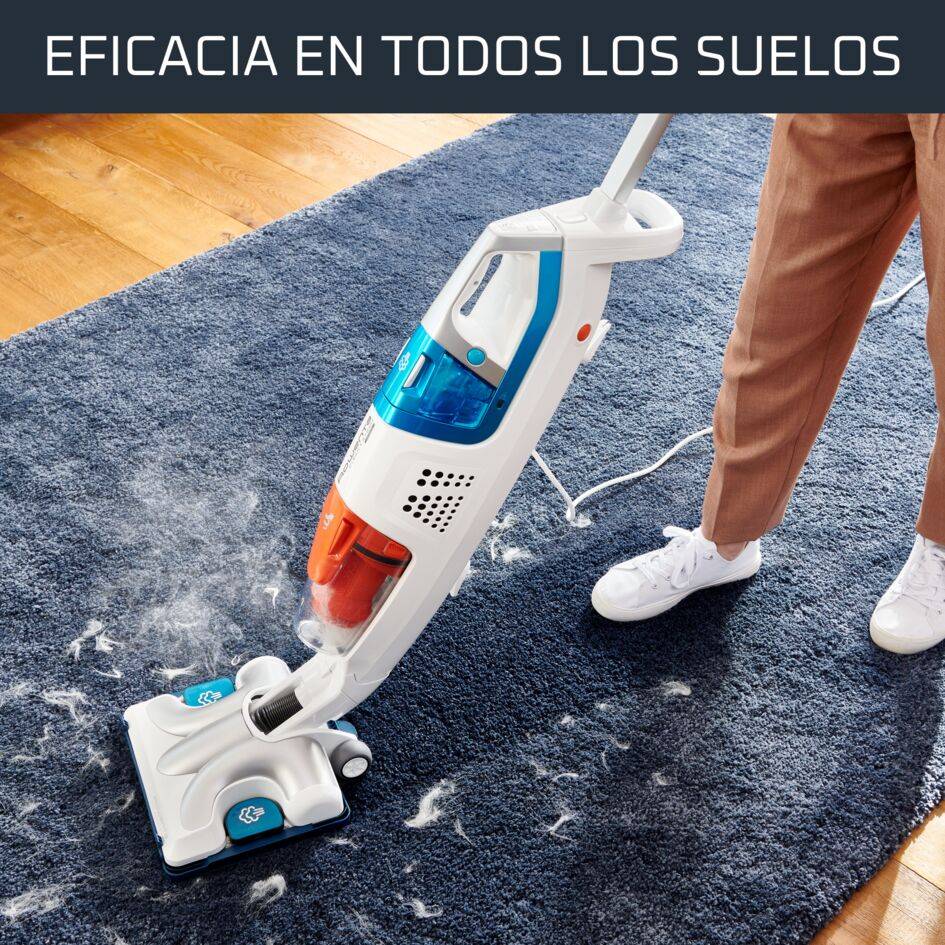 Clean & Steam 3 en 1, Aspiradora con limpieza a vapor, Desmontable, Accesorios versátiles