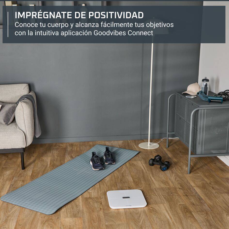 Goodvibes Sport 2.0 de Rowenta, Báscula Inteligente, App Intuitiva, 17 Indicadores Corporales