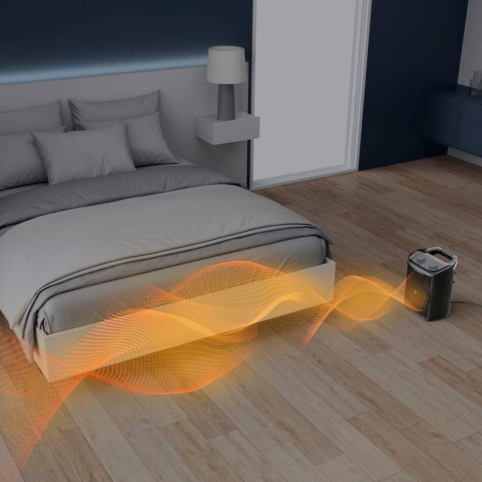 Intense Comfort + Aqua de Rowenta, Calefactor de baño, 2000 W, Tecnología Cerámica, Pantalla Digital, Ahorro energético