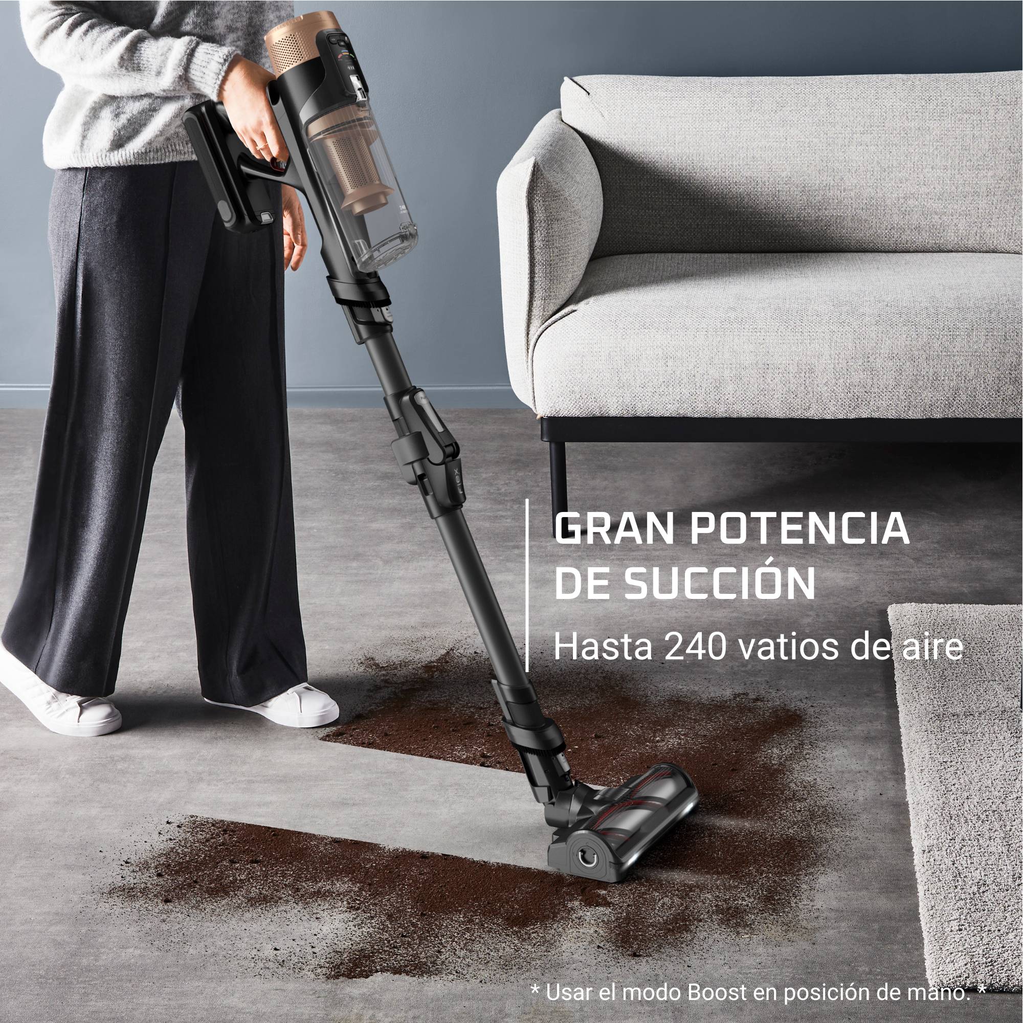 X-Force Flex 14.80 Animal Care de Rowenta, Aspiradora sin Cable, Potencia de Succión de 240 AW, Ajuste Automático de Potencia, Autonomía de 1 h y 30 min