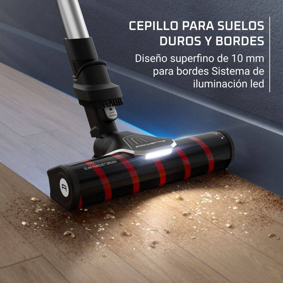 X-Force Flex 9.60 Allergy Parquet de Rowenta, Aspiradora escoba sin cable, 100&nbsp;AW, Cepillo para Suelos Duros y Esquinas, Tecnología Flex, Hasta 45 Minutos de Autonomía