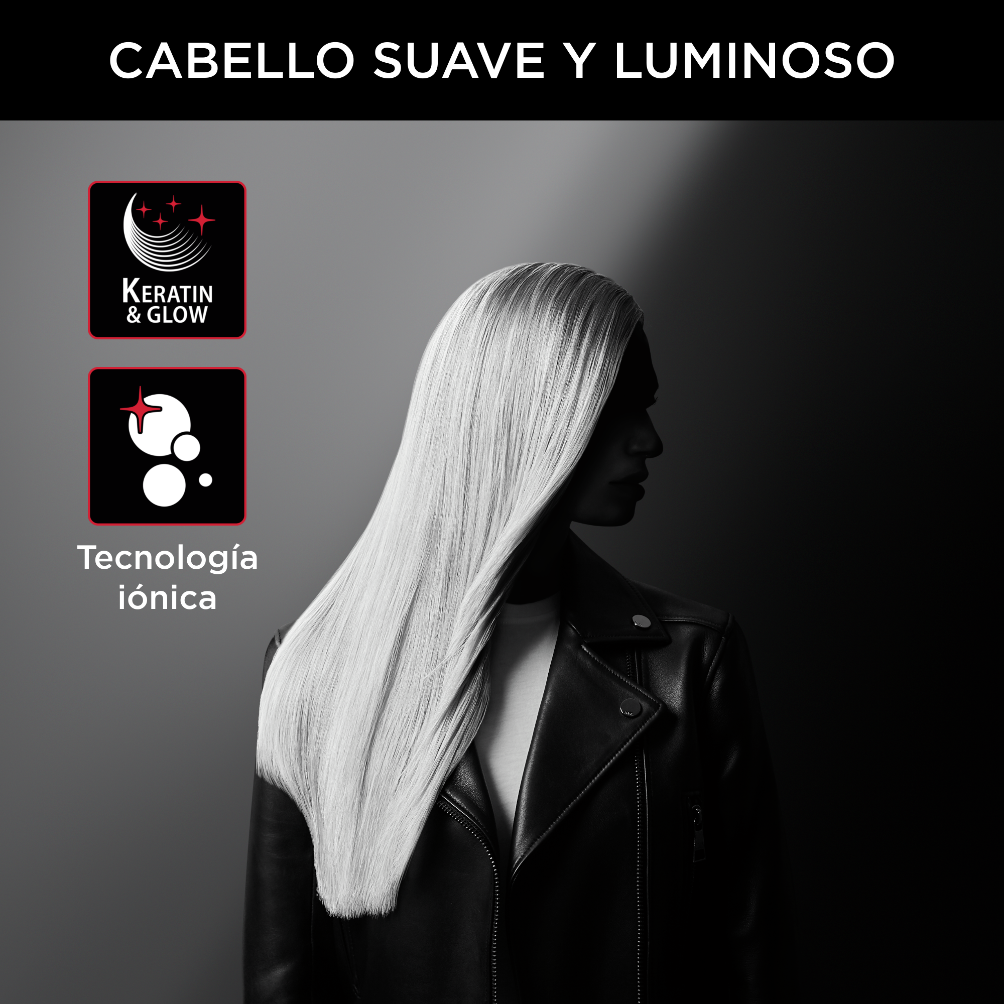 Optiliss Karl Lagerfeld, Plancha de pelo, Revestimiento Keratin & Glow, Liss & Curl