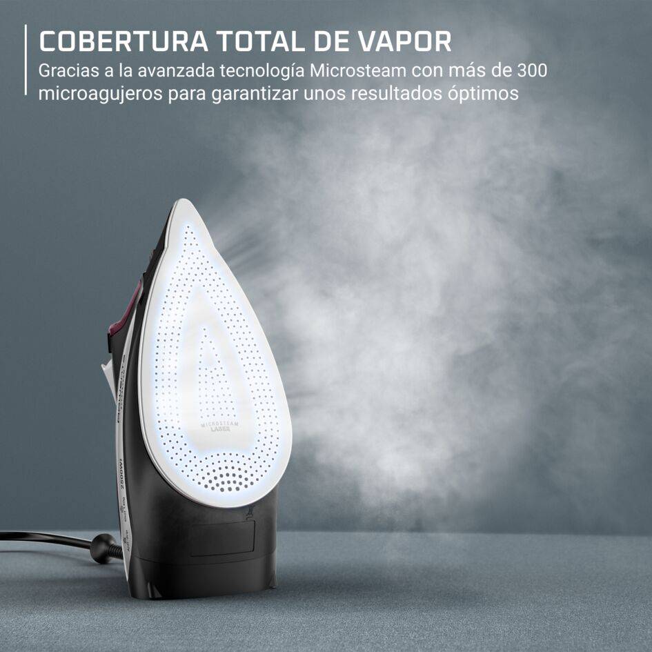 Accessteam de Rowenta, Plancha de Vapor, 2500&nbsp;W, Suela Microsteam 300, Salida de Vapor Continuo de 40 g/minuto, Golpe de vapor de hasta 140&nbsp;g/min